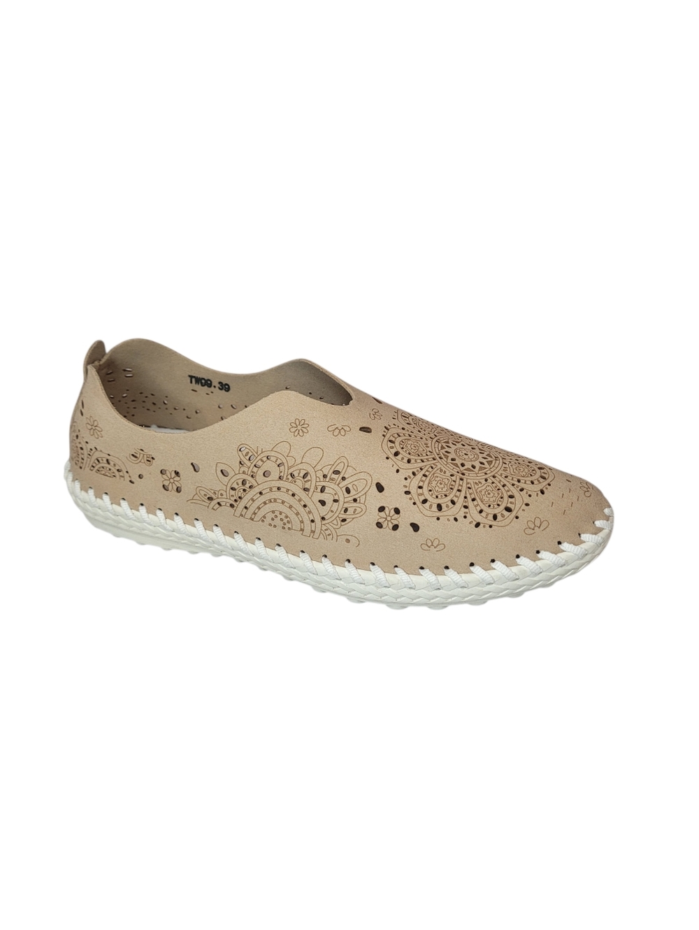 Bernie Mev Floral Laser-Cut Slip-On Sneaker Size 8 New